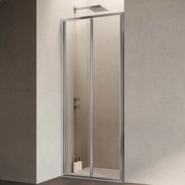 Box doccia hexa soffietto 97-101 cm vetro trasparente 6mm cromato