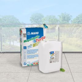 Mapelastic turbo zero a+b kg. 16,00 bicomponente impermeabilizzante cementizio