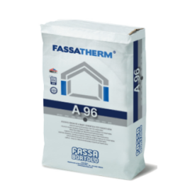 A 96  collante-rasante fibrato a base cementizia, grigio sacco kg. 25
