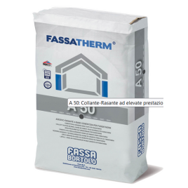 Collante rasante a50 per cappotto bianco da kg.25 per lastre in eps