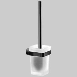 Scopino da muro sospeso stelvio nero matt - 9,5×11,6×36,5 cm