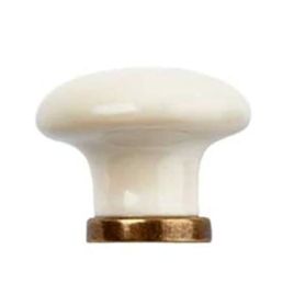 Pomolo per mobili in ceramica p04 diametro 31 mm - bianco