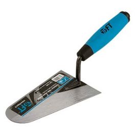 Cazzuola trial punta tonda 18 cm con impugnatura in gomma ft