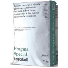 Adesivo minerale per piastrelle ad alta aderenza pragma special bianco 25 kg