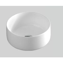 Lavabo cognac appoggio cm. 35 ceramica bianco lucido h 16 cm senza piletta