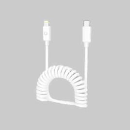 Cavo di ricarica a molla usb-c/lightning lostech 120 cm