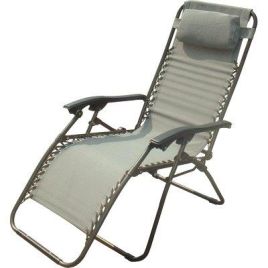 Sdraio virtus domus acciaio/text tortora cm 90/165x65 h.cm 112