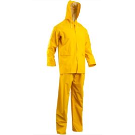 Completo giacca e pantalone impermeabile 390 gr tg. l - colore giallo