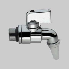 Rubinetto a sfera per contenitore ottone cromato 1/2"