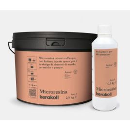Microresina colorata all'acqua bianco opaco finitura laccata 2,25+0,5kg