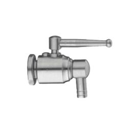 Rubinetto antigoccia inox a sfera per contenitore 3/8"