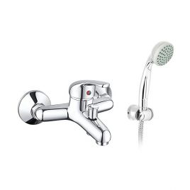 Monocomando vasca con duplex serie delfina cromo