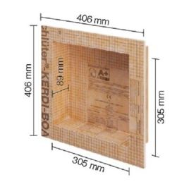 Nicchia per doccia prefabbricata rivestibile 30,5x30,5 kerdi board n tipo a