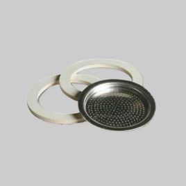 Filtro e guarnizioni per caffettiera 6 tazze