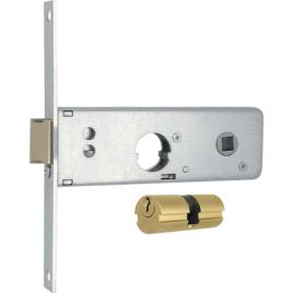 Serratura metallo infilare 801 mg b.q zinc f.16 f.tondo m2+scr+q8 h.44 e.60 cf=pz 2