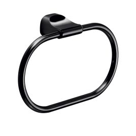 Porta salvietta ad anello stelvio nero matt. misura 20,7×4,9×13,4 cm
