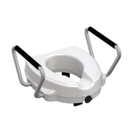 Alzawater h.12 con fermo a vite centrale e braccioli fissi bianco