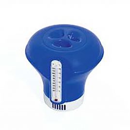 Dispenser cloro grande con termometro per pastiglie da cm. 7,6