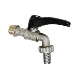 Rubinetto portagomma a sfera leva nera 1/2" (dn 15) 15 bar/217.5 psi