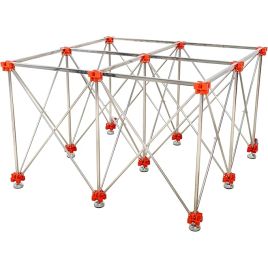 Tavolo di lavoro retraibile rubi 120x120 cm supporto max 700 kg