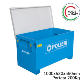 Cassone porta attrezzi polieri 1000x530x550 mm portata 200 kg