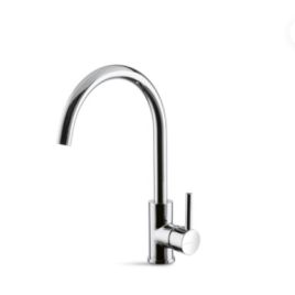 Miscelatore monocomando vema linea riace per lavello con canna tonda girevole