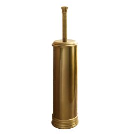 Portascopino romance bronzo con ciuffo in setole nero - 9x9x41 cm