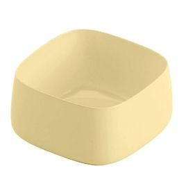 Lavabo appoggio in ceramica 1 scelta cognac quadro 43x43cm colore giallo zinco