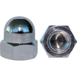 Dado esagonale cieco ottone nichelato m  8 cf=pz 50