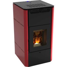 Stufa a pellet termo corvara 32v 28,55 kw - bordeaux