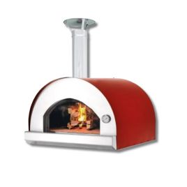 Forno a legna enea cm 78x87x145h - col. nero/bordeaux