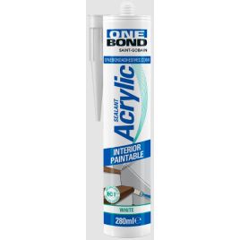 One bond acrylic interior bianco 280 ml per sigillature e finiture all’interno