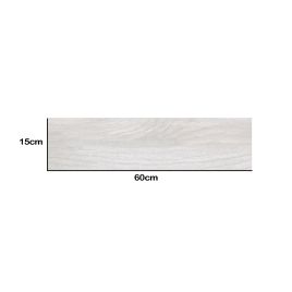Piastrella gres porcellanato effetto legno 15x60 amazzonica bianco pacco mq. 1,17