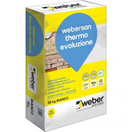 Webersan thermo evoluzione intonaco macroporoso bianco sacco kg 15