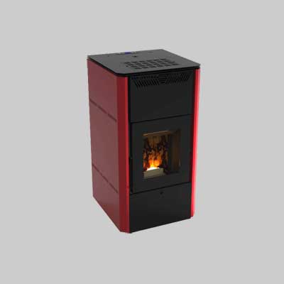 Stufa a pellet termo corvara 32v 28,55 kw - bordeaux