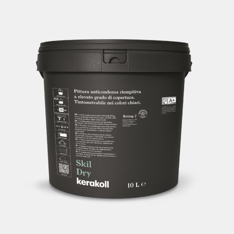 Pittura termica anticondensa resistente alle muffe skil dry white 10lt