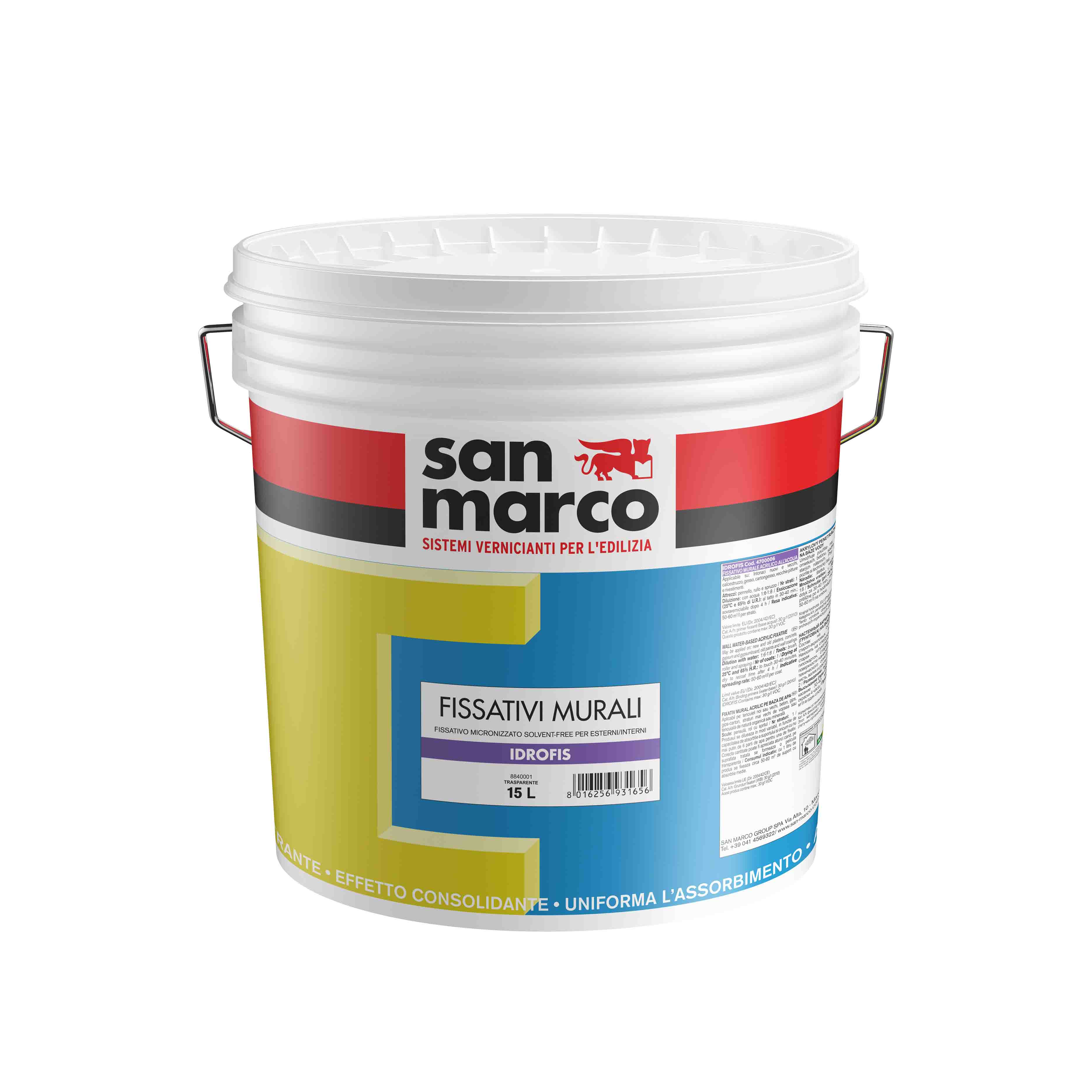Fissativo murale acrilico idrofis  lt 1