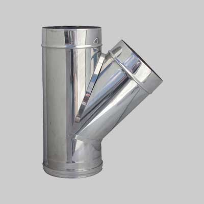 Raccordo braga a 135&amp;deg; per canne fumarie diametro 140 mm