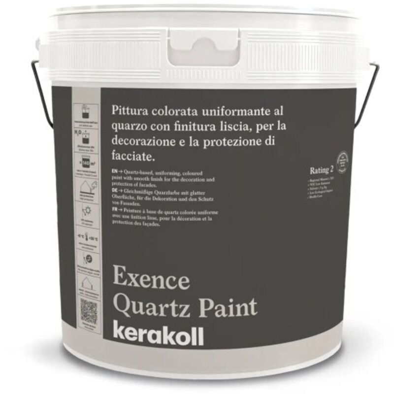 Exence quartz paint 4 lt pittura acrilica al quarzo riempitiva bianco