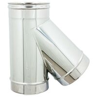 Raccordo a y 135&deg; per canna fumaria &Oslash; 200 mm  sp 0,5 mm acciaio inox 304