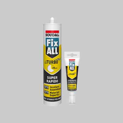Adesivo sigillante fix all turbo soudal 290 ml - bianco