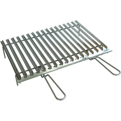 Graticola barbecue recupero grasso ompagrill inox manici 2 cm 80x45