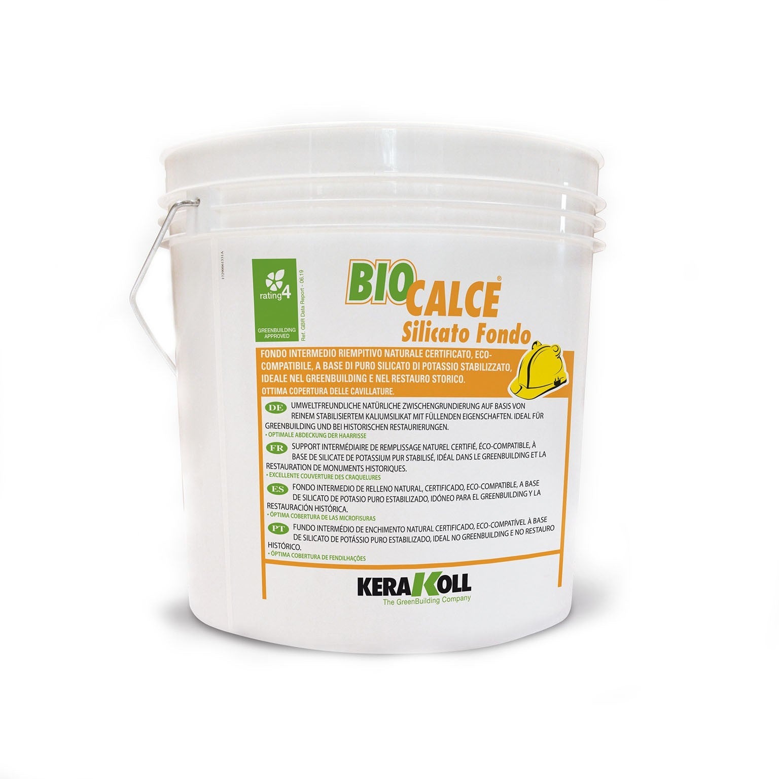 Biocalce silicato fondo da 14 lt   fondo minerale per superfici colore bianco
