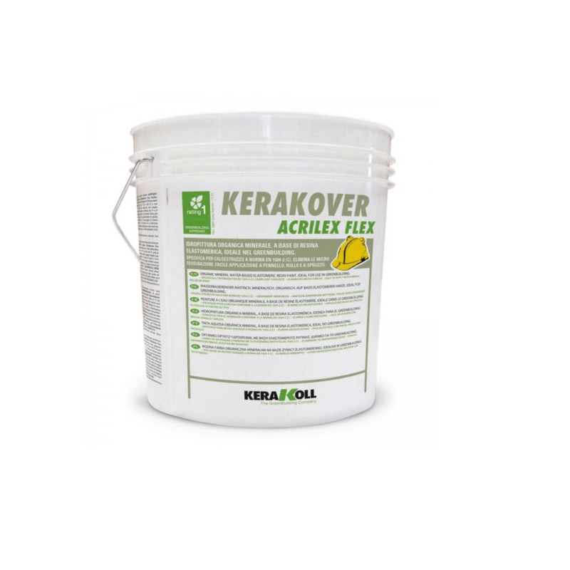 Idropittura organica minerale kerakover acrilex flex bianco 4lt