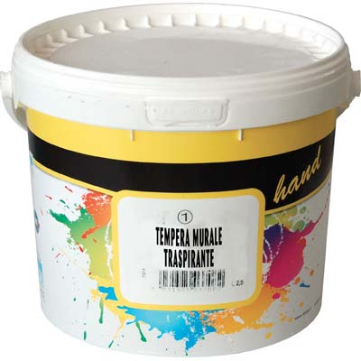 Idropittura tempera murale hand bianco lt 14