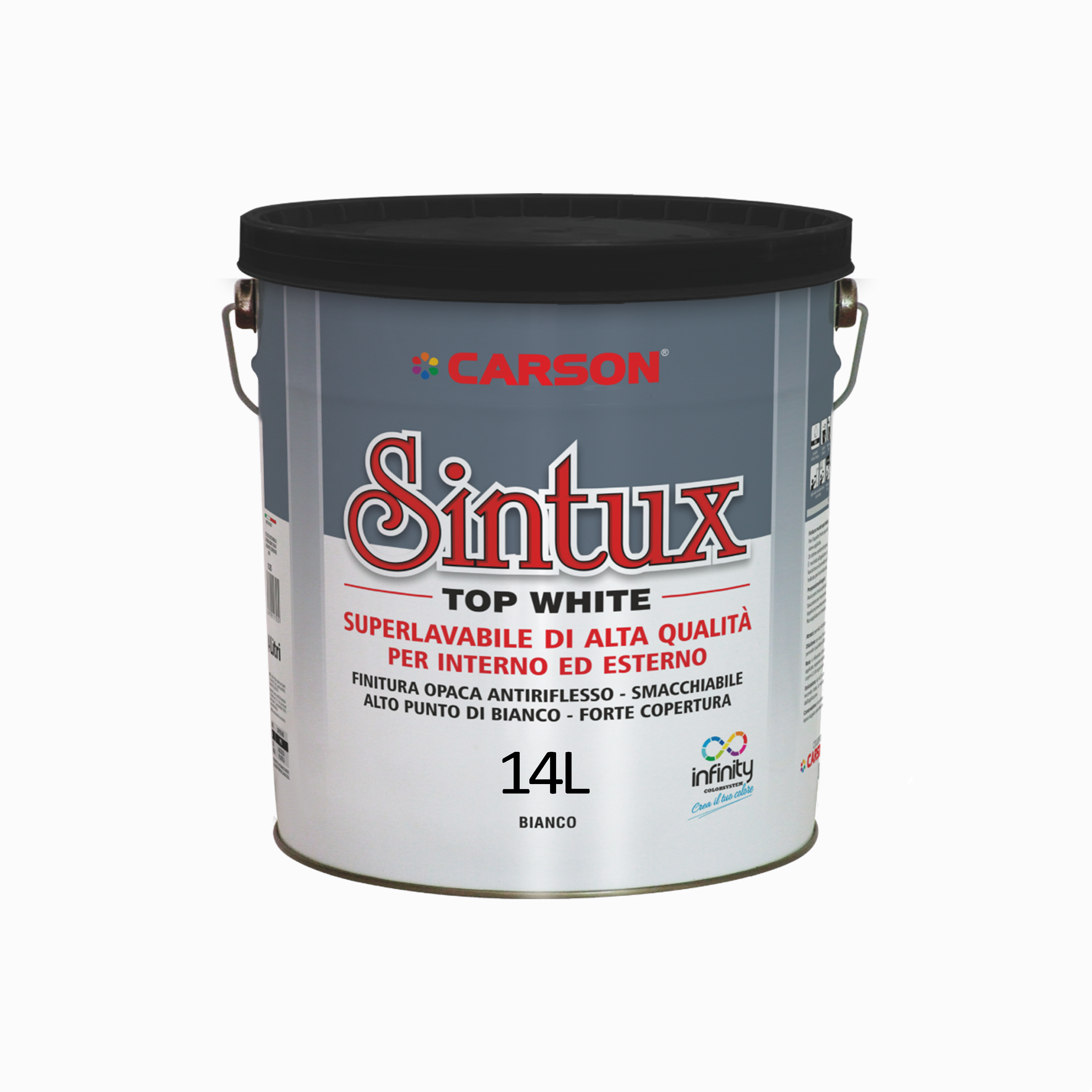 Sintux top white superl. opaco bianco lt 14 per interni ed esterni lavabile