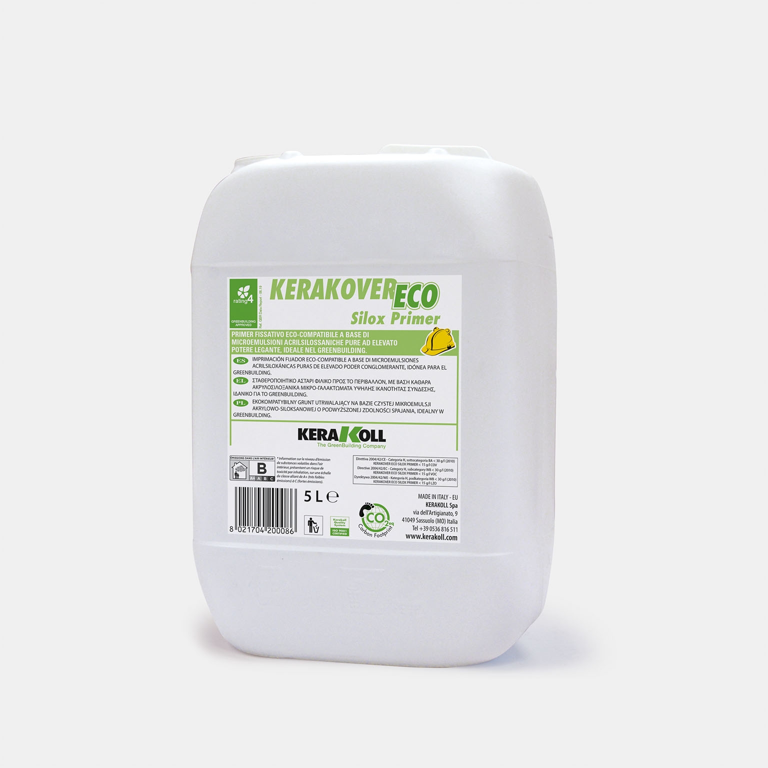 Primer fissativo kerakover eco silox primer 5 lt acril-silossanico