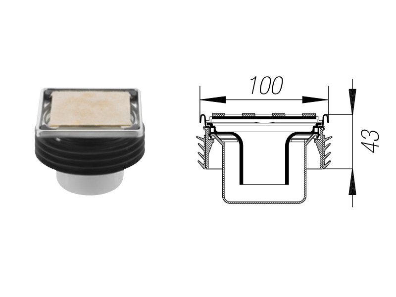 Kerdi Drain Set Griglia Con Sifone Design 4