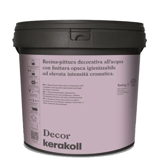 Resina pittura decorativa all&rsquo;acqua con finitura opaca decor bianco 4 lt