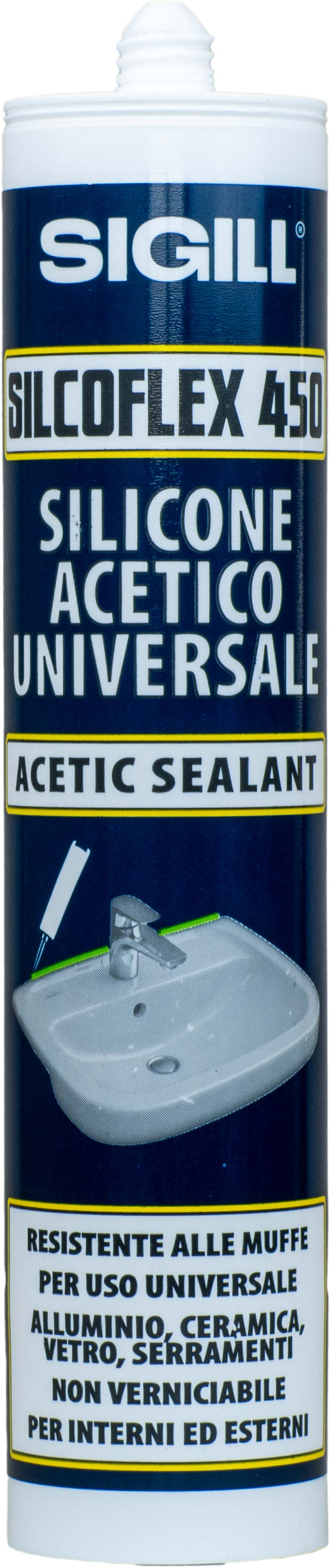 Sigillante siliconico a reticolazione acetica silicolflex 450 280ml